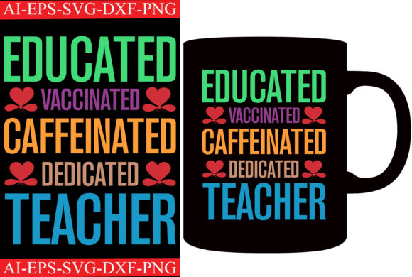 Educated Vaccinated Caffeinated T-shirt