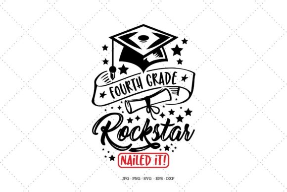 Fourth Grade Rockstar: A Fun and Festive Embroidery Design