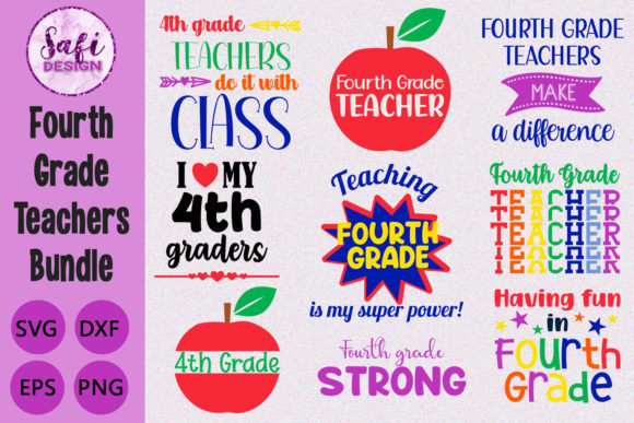 Fourth Grade Teachers Cut File Bundle