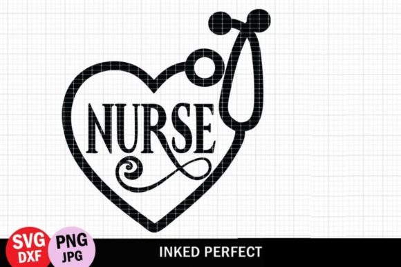 Nurse Heart Shaped Stethoscope: A Charming Embroidery Design