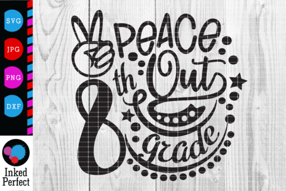 Peace Out 8th Grade: A Fun and Versatile Embroidery Design