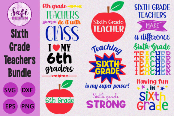 Reviewing Sixth Grade Teachers Bundle