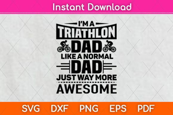 Triathlon Dad: A Unique Embroidery Design